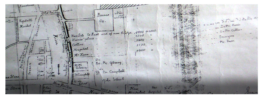 Map of Chiang Mai, Siam, 1913