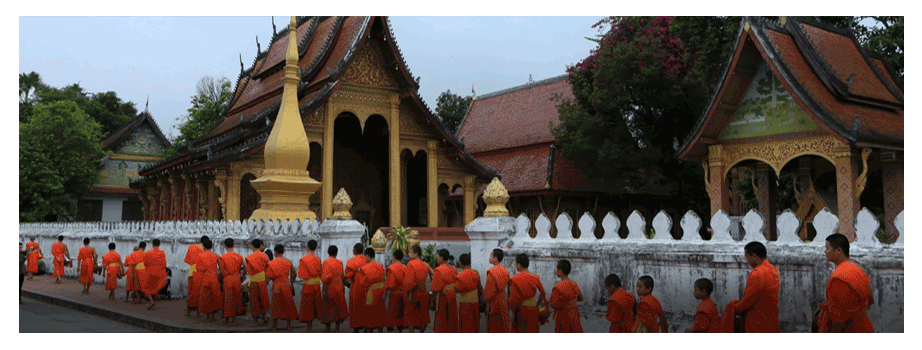 Monks Alms Giving Ceremony